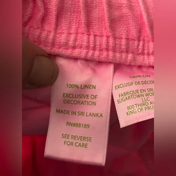 Lilly Pulitzer hot pink linen pants waist size 30” tag sized large - Picture 9 of 12